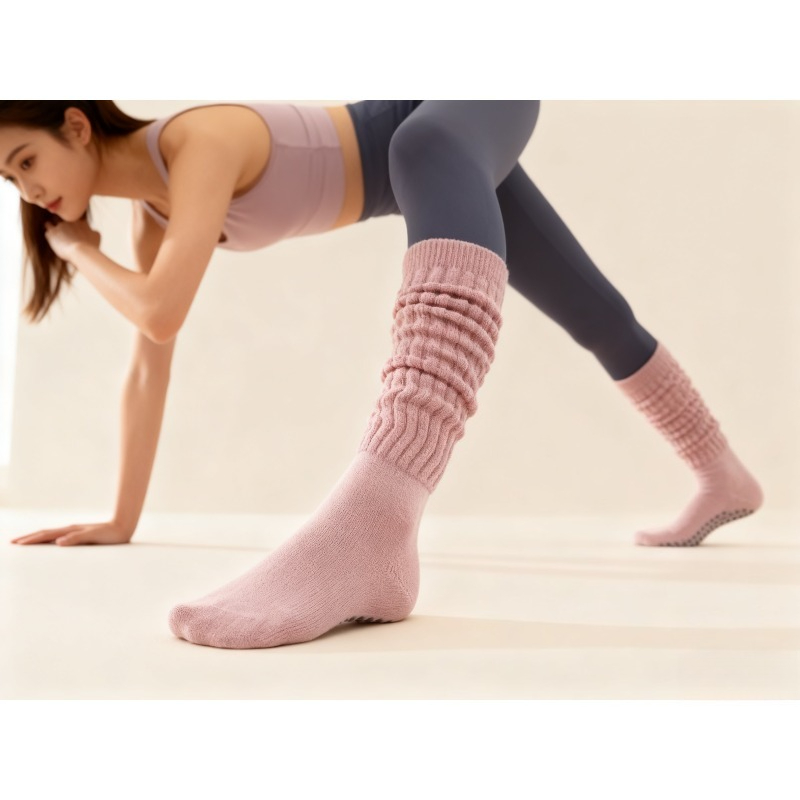 Pilates Yoga Youtube - Mulheres algodão antiderrapante meias de pilato