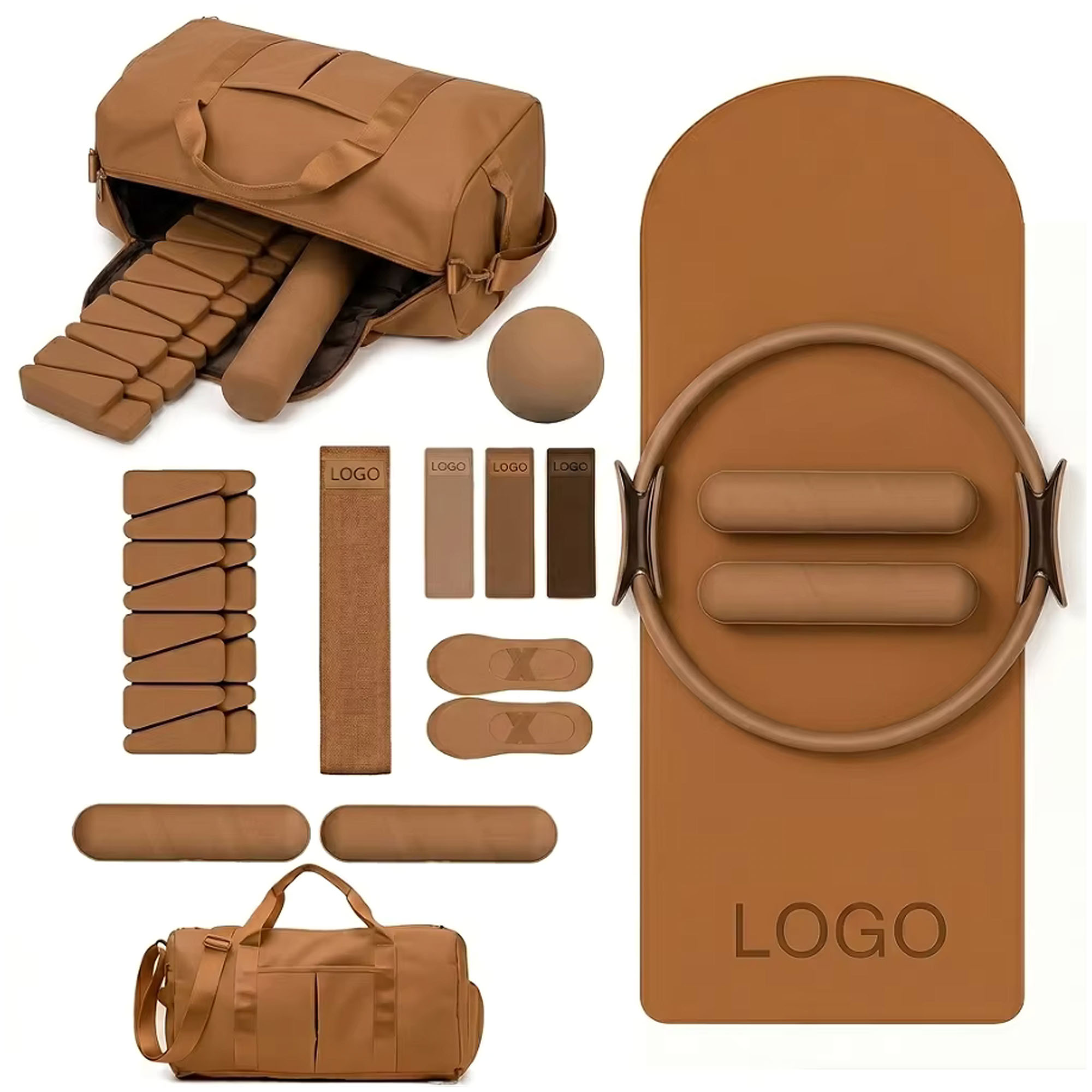 Pilates Yoga Resistance Ring - Kit de Fitness com Bola de