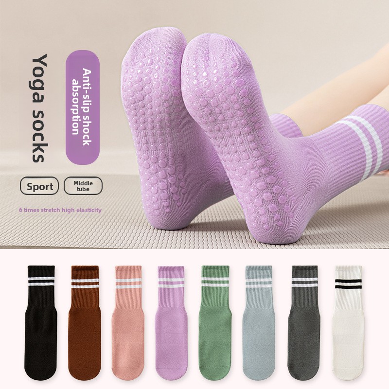 Yoga Pilates Girl - Meias femininas de cano médio com