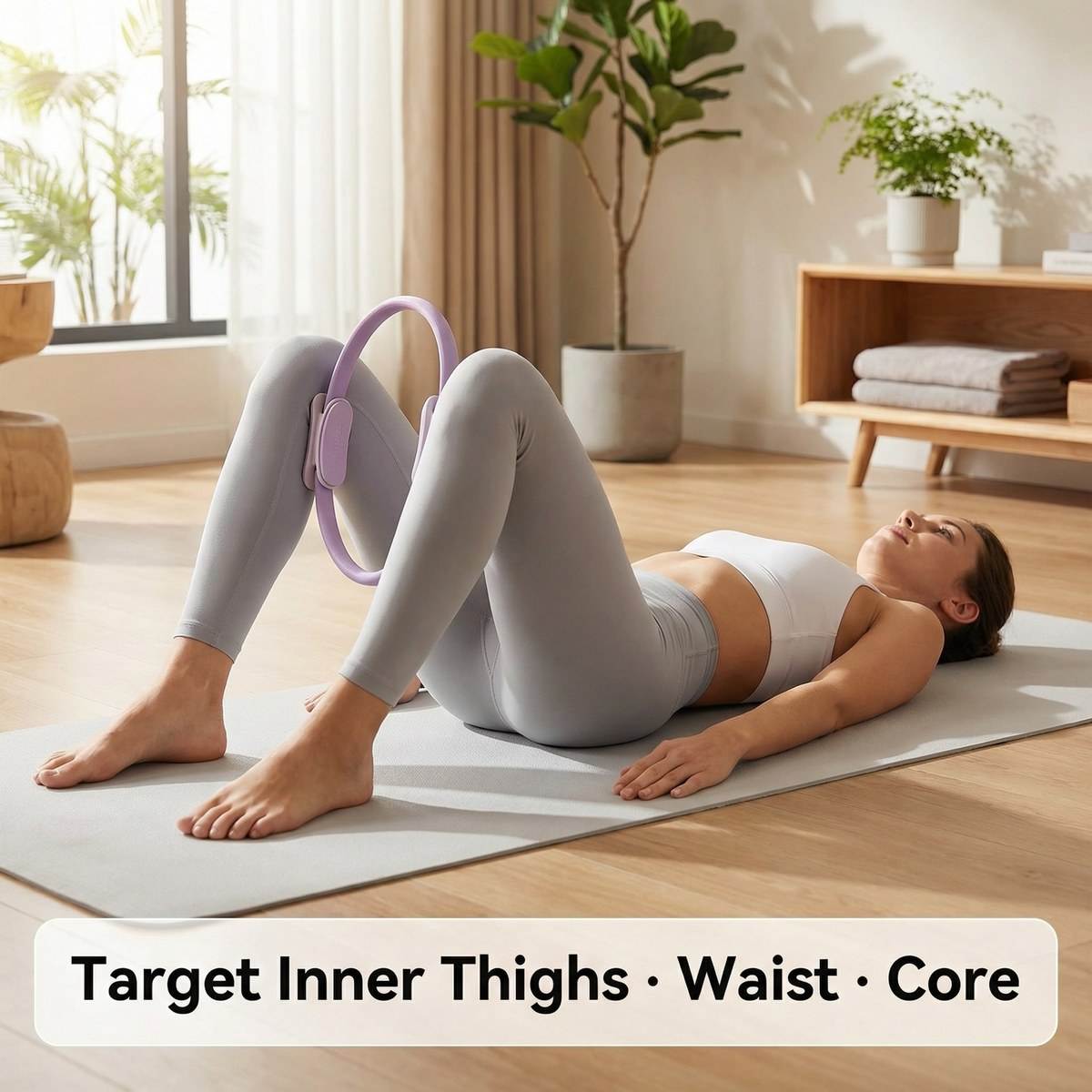 Pilates Yoga Resistance Ring - Anel de Pilates de 38cm, Círculo
