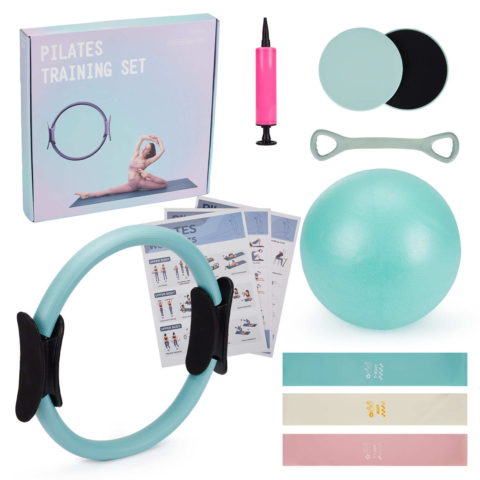Pilates Yoga Resistance Ring - Conjunto de Treinamento de Pilates, Anel